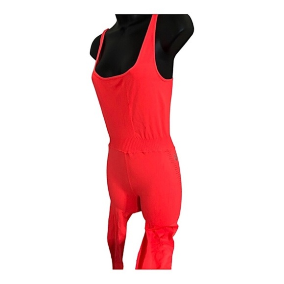 Free People FP movement bright orange Good karma onesie jumpsuit size M/L new - Picture 12 of 12